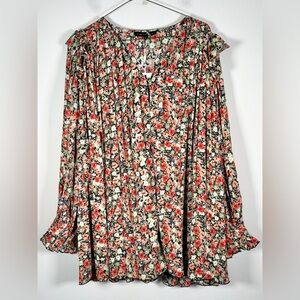 Endless Rose Women’s NWT Size Large Floral Pattern Pleated Romper